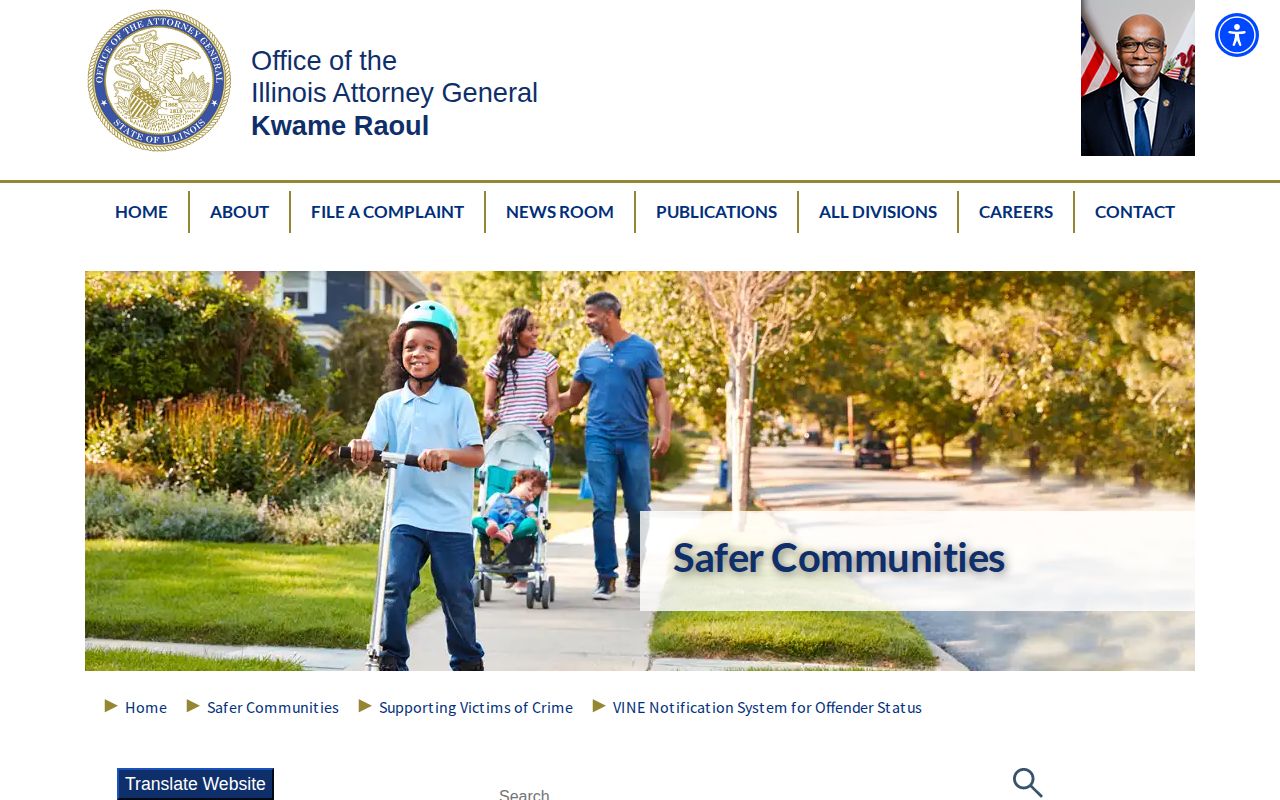 Illinois Attorney General explanation of VINE custody and court interfaces
